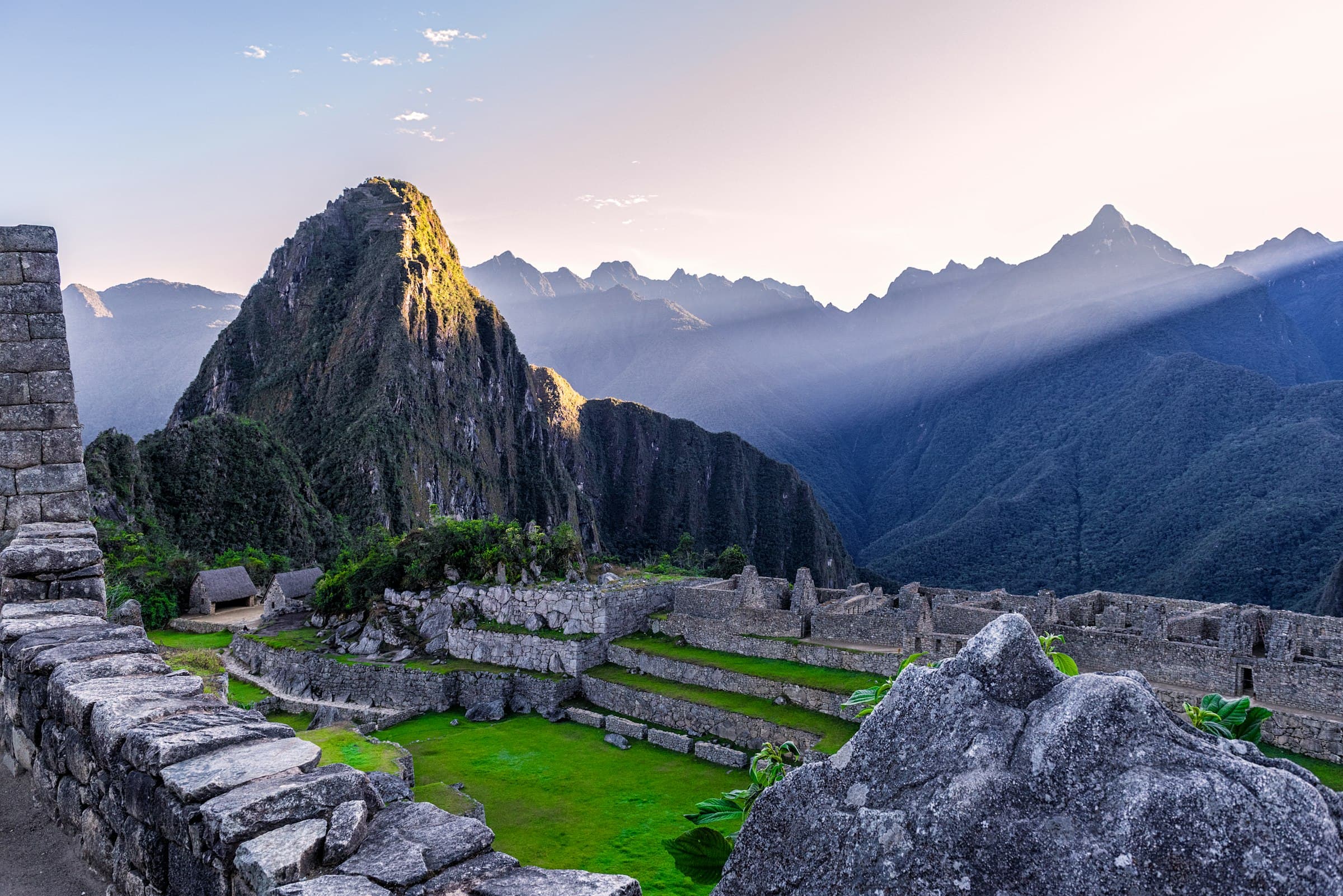 Machu Picchu rising through the clouds